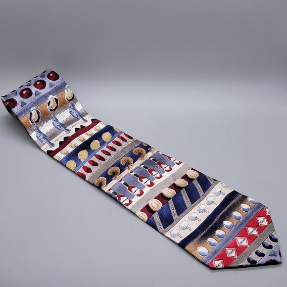 Tabasco Hot Sauce Mens Silk Cajun Shrimp Fish Novelty Tie - Picture 1 of 4